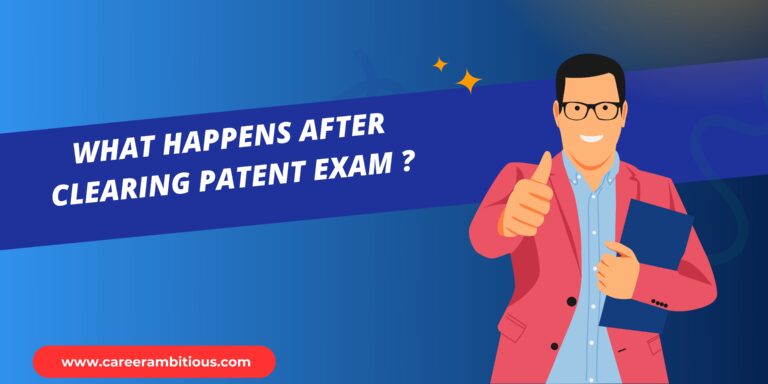 What happens after clearing patent exam